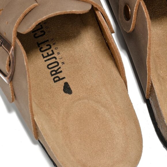 Genuine Leather Footbed Clogs for Women - Memory Foam Arch Support Slippers for - Picture 8 of 8